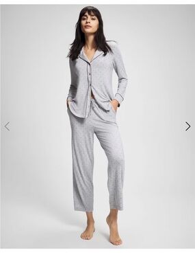 Soma XL NEW Cool Nights Grey Polka Dot Pajama Set
